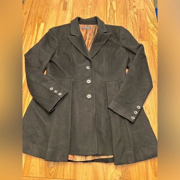 Peruvian Connection black jacket baby alpaca and wool tailored fit size 14 - Picture 2 of 9